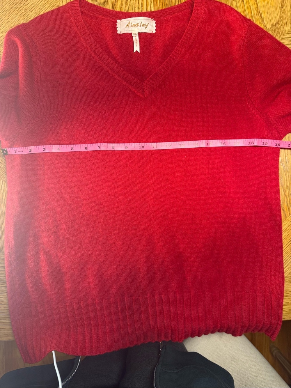 Ainsley Bold Red V-Neck Sweater - Picture 8 of 9
